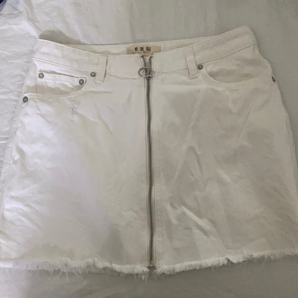 White denim skirt free people